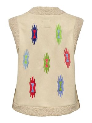 ONLFRIDA AZTEC EMB. WAISTCOAT CS OTW Pumice Stone-MULTI COLORS EMB