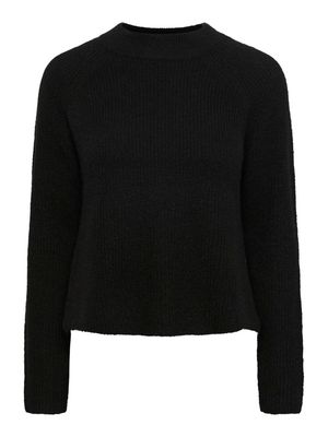 PCELLEN LS O-NECK KNIT NOOS BC Black