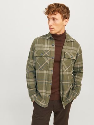 JPRRAYMOND MELANGE CHECK LS OVERSHIRT SN Overland Trek/COMFOR