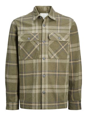 JPRRAYMOND MELANGE CHECK LS OVERSHIRT SN Overland Trek/COMFOR