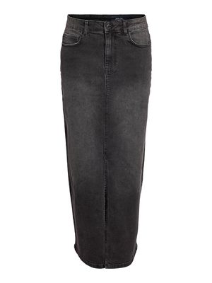 NMSISSEL NW SLIT LONG SKIRT VI495DG SK Dark Grey Denim