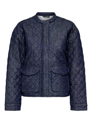 ONLHALLIE QUILTED DNM JACKET AKM NOOS Dark Blue Denim