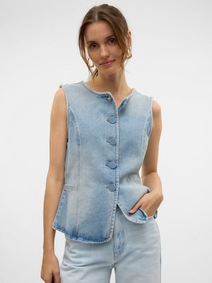 VMSIOLA SL WAISTCOAT Light Blue Denim