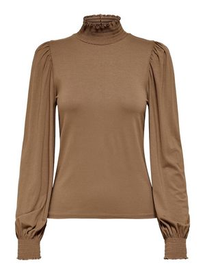 ONLELVA L/S SMOCK TOP NOOS NN Toasted Coconut