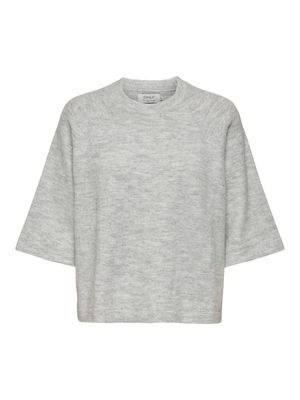 ONLSIMONI 3/4 PULLOVER KNT NOOS Light Grey Melange