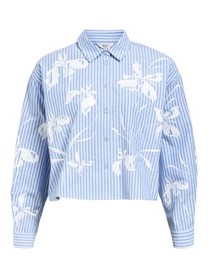 OBJAIKO RE L/S SHORT SHIRT 137 Brunnera Blue/Bijou