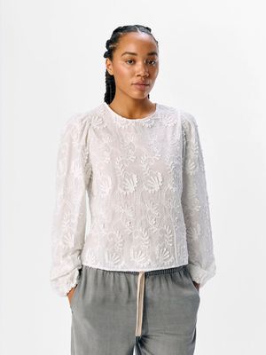 OBJMYA RE L/S TOP NOOS Cloud Dancer