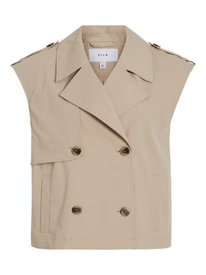 VIEMELIE L/S TRENCH VEST Feather Gray