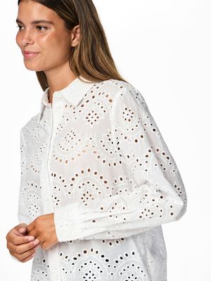 PCVILDE LS SHIRT WVN NOOS Bright White