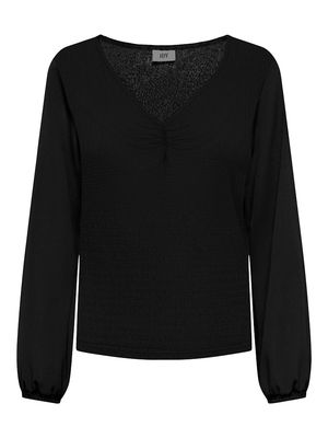 JDYJULIA L/S V-NECK TOP JRS Black
