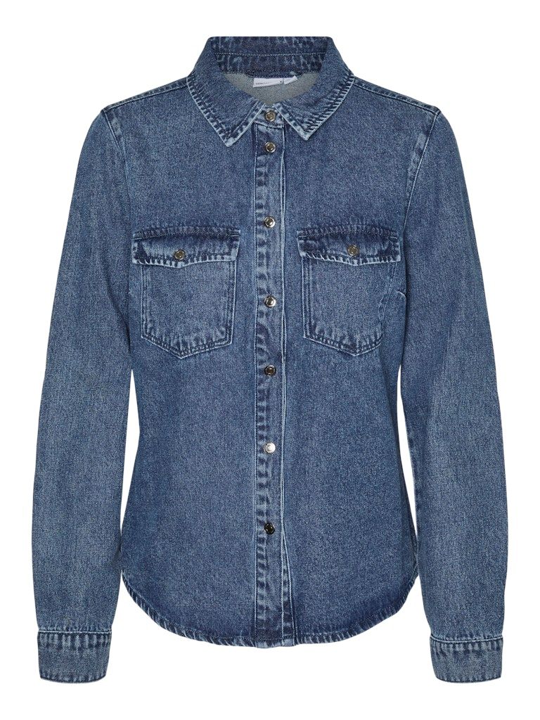 VMJENNIE LS DENIM SHIRT MIX GA NOOS Medium Blue Denim