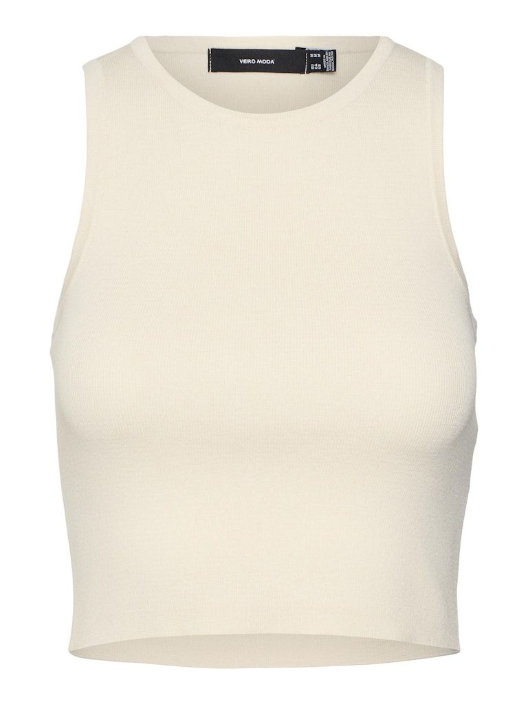 VMGINNY SL O-NECK CROP TOP NOOS Eggnog