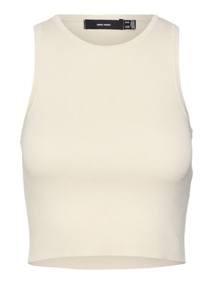 VMGINNY SL O-NECK CROP TOP NOOS Eggnog