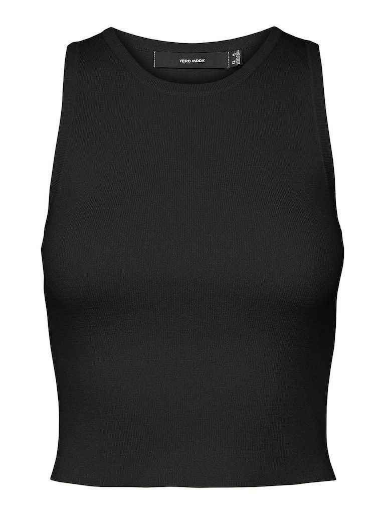 VMGINNY SL O-NECK CROP TOP NOOS Black