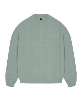 JCOPACER STRUCTURE CREW NECK SMU Aqua Gray