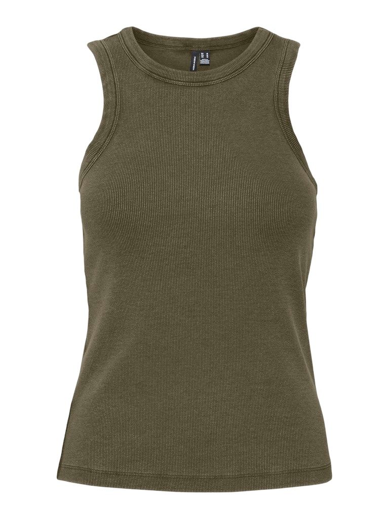 VMJANE SL WASHED RIB TOP JRS NOOS Dark Olive