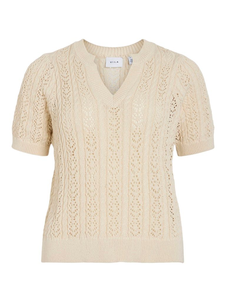 VITOTO NEW S/S CABLE KNIT TOP Birch