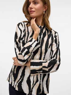 VMSARA LEA LS SHIRT WVN GA Black-Lea