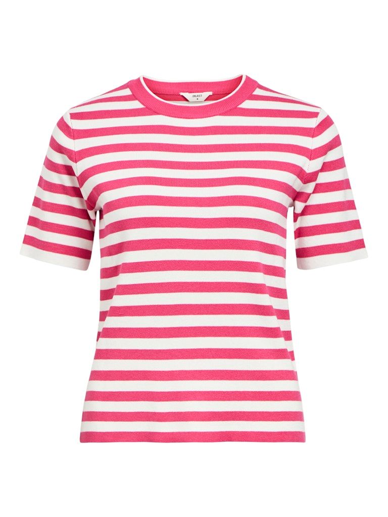 OBJESTER S/S NEW KNIT PULLOVER NOOS Raspberry Sorbet/Clo