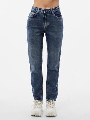 PCBELLA HW TAP ANK JEANS MB406 NOOS Medium Blue Denim