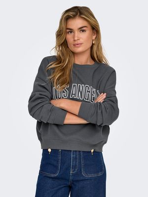 ONLSWEAT LIFE L/S CREW O.SIZE STATE NOOS Ombre Blue/LOS ANGEL