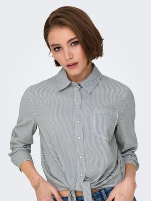ONLLECEY LS KNOT SHIRT NOOS WVN Pine Grove/CLOUD DAN