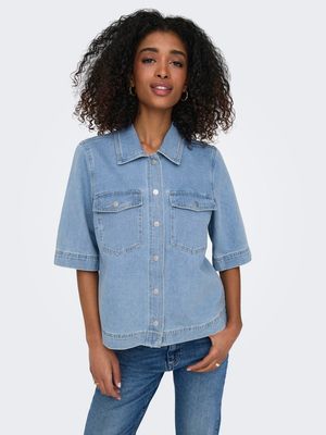ONLBELLE S/S SHIRT DNM GUA NOOS Light Blue Denim