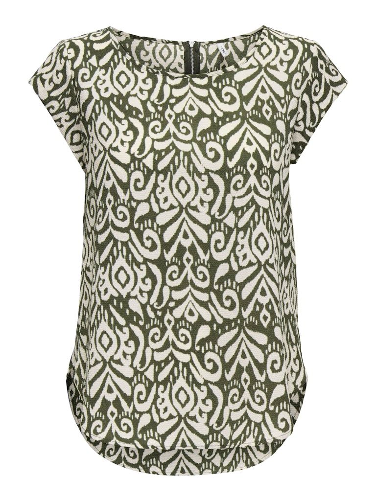 ONLVIC S/S AOP TOP NOOS WVN Tarmac/Kaja graphic