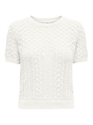 ONLSAGA LIFE SS O-NECK CC KNT Cloud Dancer