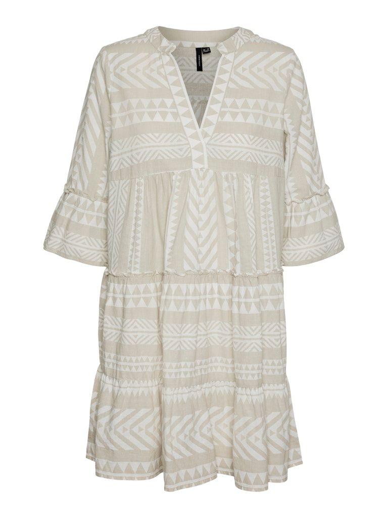 VMDICTHE 3/4 TUNIC WVN GA Silver Lining/Ibiza