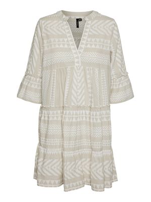 VMDICTHE 3/4 TUNIC WVN GA Silver Lining/Ibiza