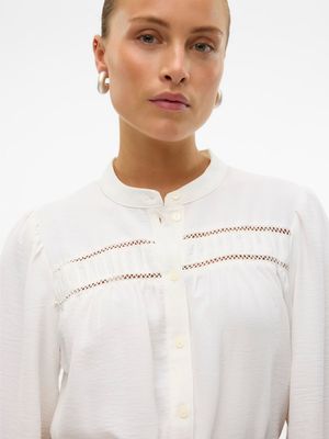 VMEMMA LS LACE SHIRT WVN GA NOOS Snow White