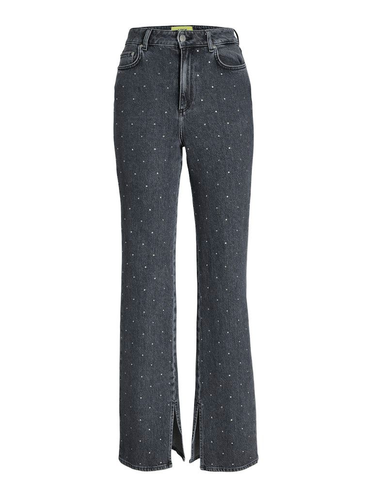 JXCIARA SLIM LONG RHS SLIT HW JEANS DNM Grey Denim
