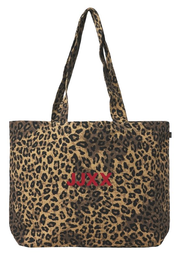 JXBETHANY AOP TOTE BAG ACC Seedpearl-w. LEO  Racing Red