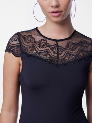 PCSINNA SS BODYSTOCKING NOOS Black