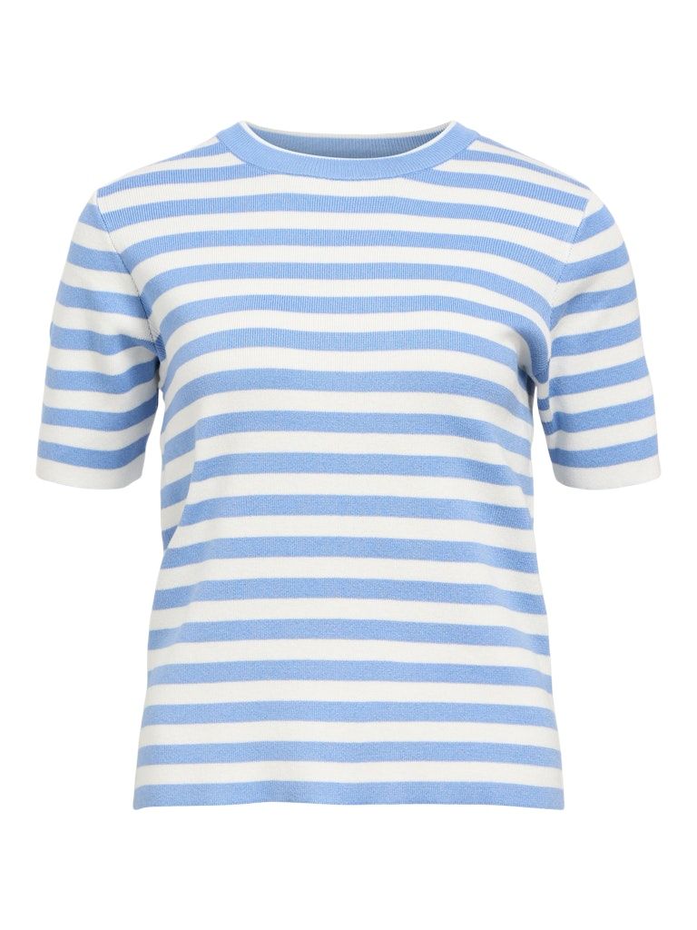 OBJESTER S/S NEW KNIT PULLOVER NOOS Cornflower Blue/Clou