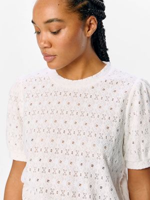 OBJLAILA S/S RE TOP NOOS Cloud Dancer