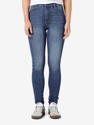 NMSATTY HW SKINNY JEANS AZ347MB NOOS Medium Blue Denim