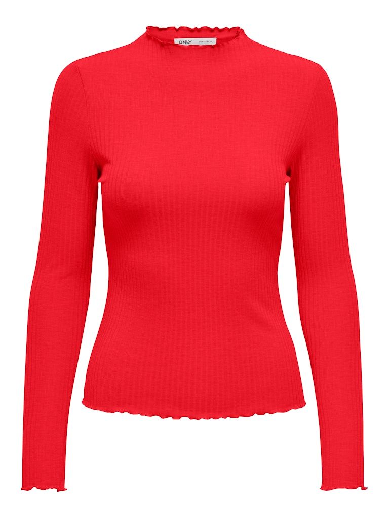 ONLEMMA L/S HIGH NECK TOP NOOS JRS High Risk Red