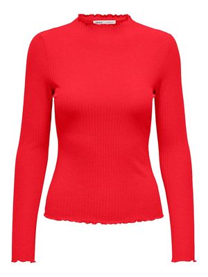 ONLEMMA L/S HIGH NECK TOP NOOS JRS High Risk Red