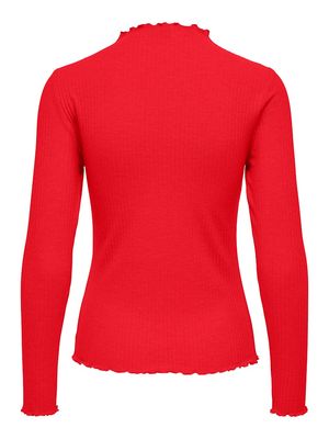 ONLEMMA L/S HIGH NECK TOP NOOS JRS High Risk Red
