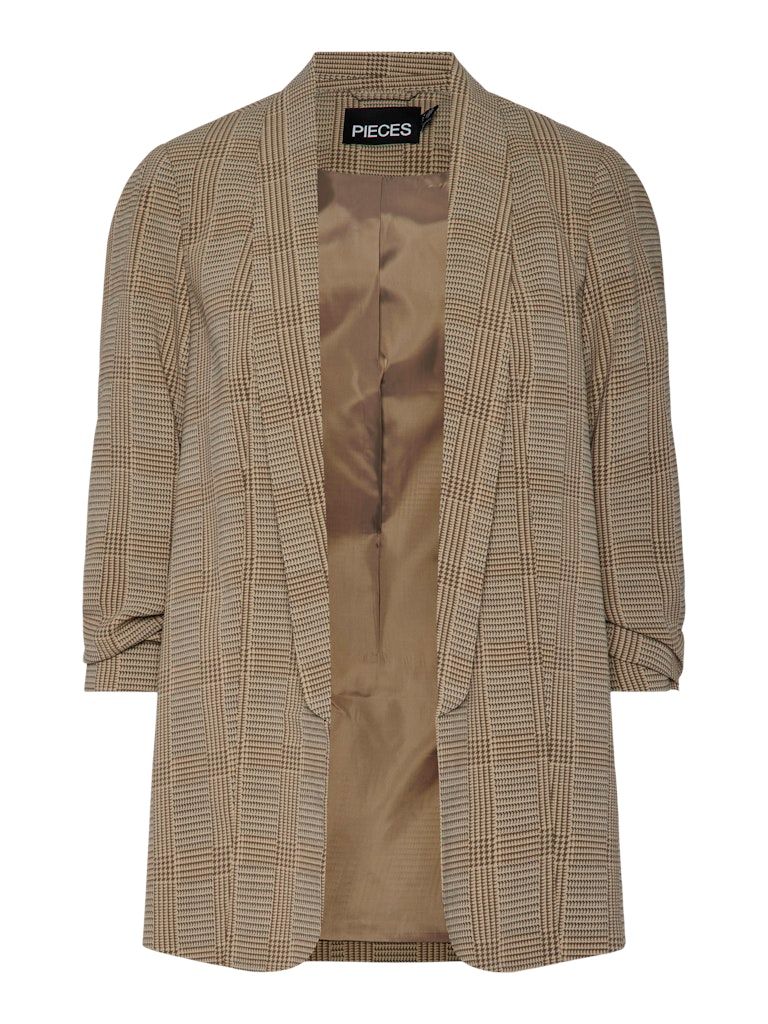 PCBOSELLA 3/4 PRINTED BLAZER NOOS BC Crockery/check morel