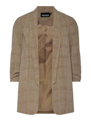PCBOSELLA 3/4 PRINTED BLAZER NOOS BC Crockery/check morel