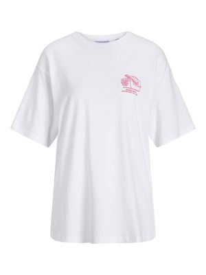 JXMILLOW LOOSE SS TEE JRS Bright White/FLORA V