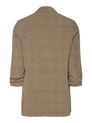 PCBOSELLA 3/4 PRINTED BLAZER NOOS BC Crockery/check morel