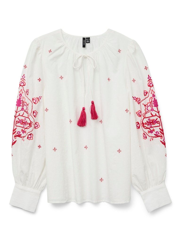 VMHIBA LS TOP WVN SPE Snow White/Carbaret
