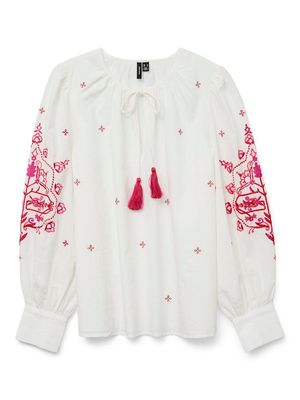 VMHIBA LS TOP WVN SPE Snow White/Carbaret
