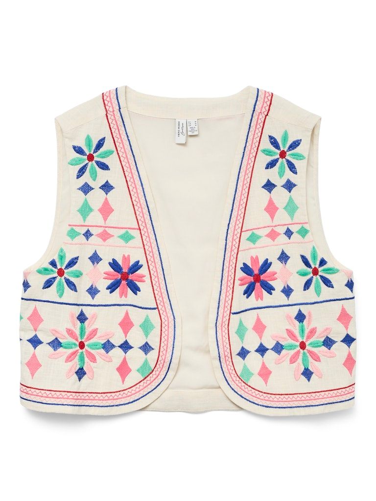 VMCEULA S/L WAISTCOAT WVN LCS Birch-EMB MULTI COLORS