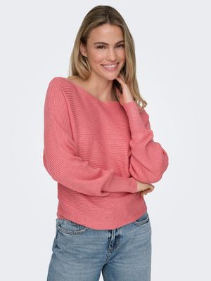 ONLADALINE L/S SHORT PULLO KNT NOOS Tea Rose/W. MELANGE