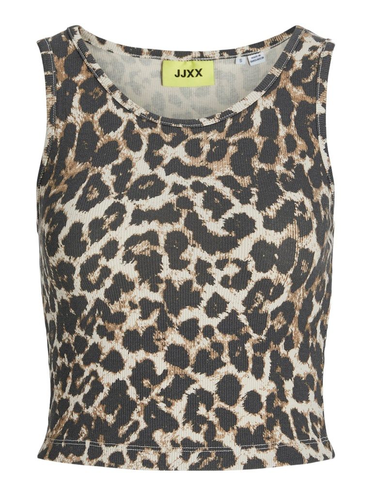 JXFALLON STR SL RIB AOP TANKTOP JRS Ancient Scroll/Leopa